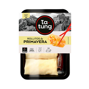 Imagen de TA-TUNG Rollitos de primavera con sobre de salsa, listos para calentar y comer TA-TUNG 280 g.