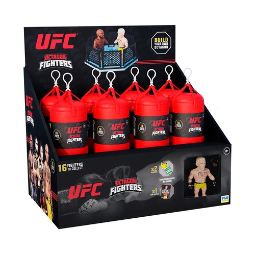 UFC Punching Bag Figura Articulada de acción Octagon Fighters 7,5 Cms + Set Lucha, modelos surtidos +8 Años BIZAK