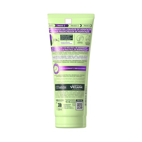 FRUCTIS de Garnier Acondicionador para todo tipo de cabellos rizados 200 ml.