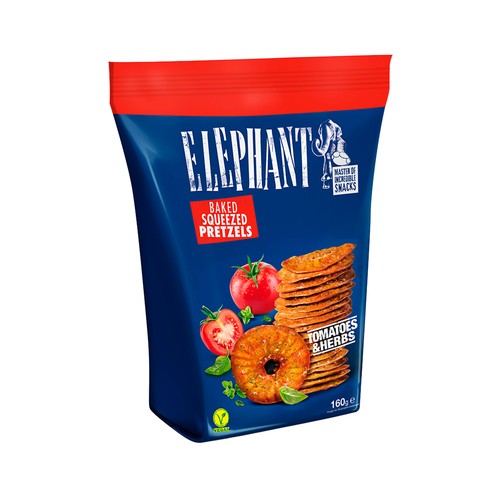 ELEPHANT Pretzel con tomate 160 g