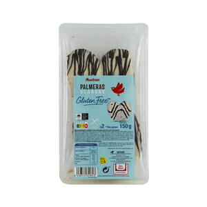 PRODUCTO ALCAMPO Palmeras de chocolate blanco sin gluten PRODUCTO ALCAMPO150 g