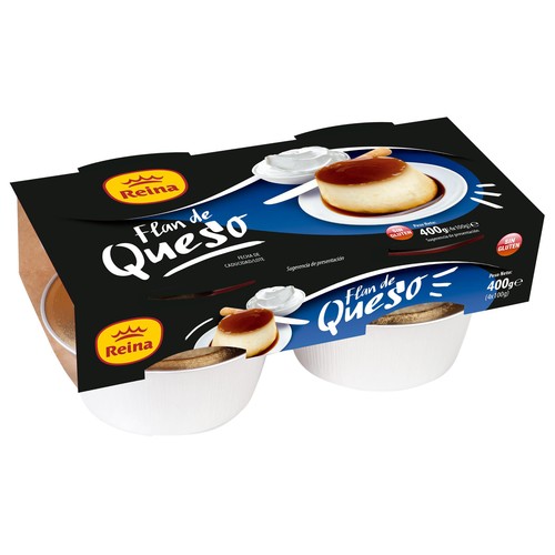 REINA Flan de queso elaborado sin gluten REINA 4 x 100 g.