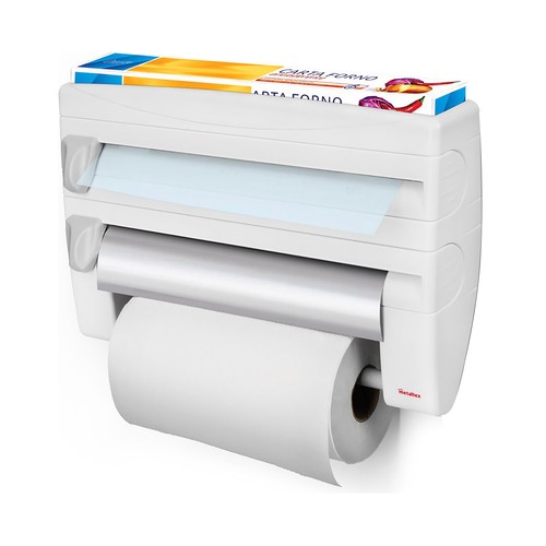 Dispensador para hasta 3 rollos de cocina, 39x10x25 centímetros METALTEX.