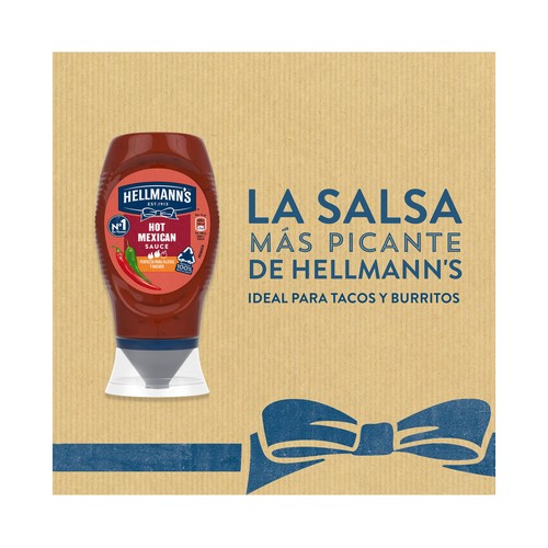 HELLMANN"S Salsa picante ideal para tacos y burritos 250 ml.