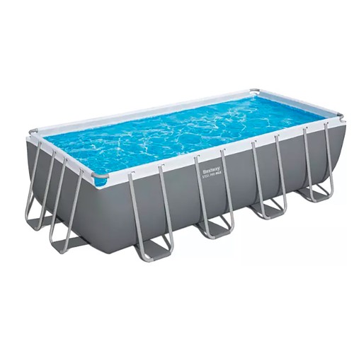 Piscina tubular rectangular, 488x244x122cm con bomba de filtro y cartucho. BESTWAY.