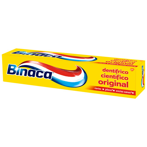 Pasta de dientes con acción anti caries, anti placa y encías sanas BINACA 75 ml.