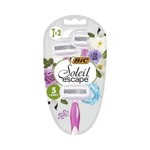 BIC Soleil escape Maquinilla desechable para depilación femenina con cabezal de 5 hojas 2 uds.