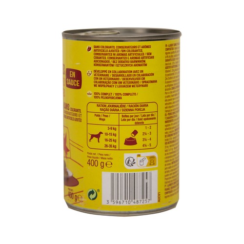 PRODUCTO ALCAMPO Bocaditos en salsa con trozos de pollo 400 g.