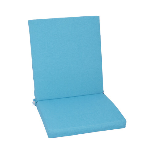 Cojín silla azul 90X45X4,5cm, antimanchas y desenfundable