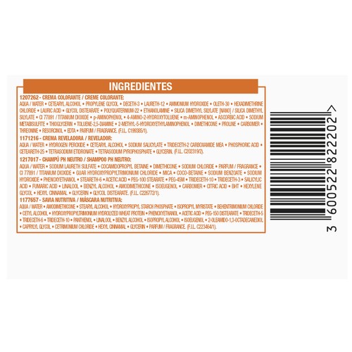 L´ORÉAL PARIS Excellence intense Tinte de pelo permanente tono 7.43 Rubio cobrizo dorado.