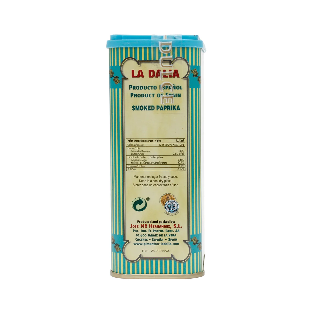Pimentón dulce de la vera 175 g.