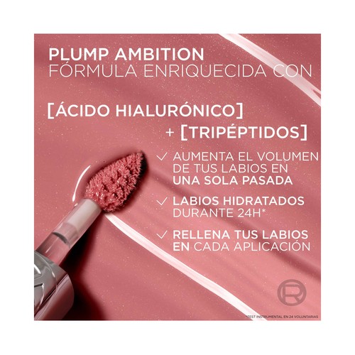 L´ORÉAL PARIS Plump ambition tono 380 Rouge in love Aceite labial voluminizador con ácido Hialurónico.