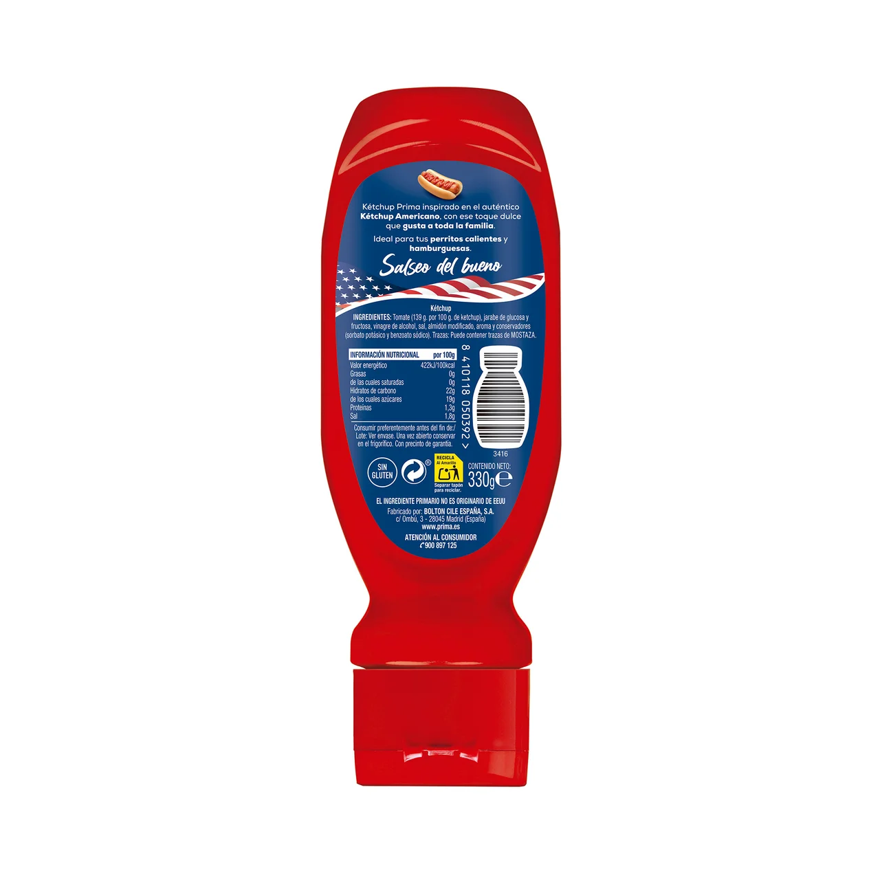 Ketchup estilo americano - 330g.
