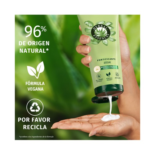 HERBAL ESSENCES Acondicionador fortificante con aloe vera, para cabellos muy secos 250 ml.