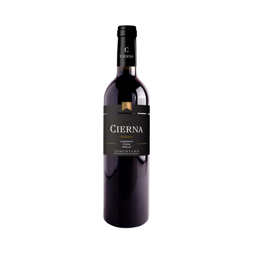 CIERNA  Vino tinto reserva con D.O. Somontano CIERNA botella de 75 cl.