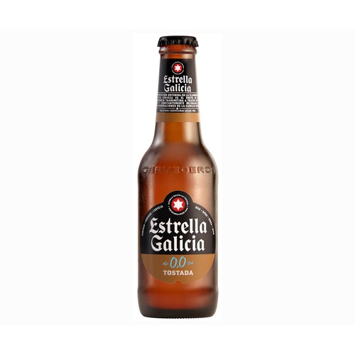ESTRELLA GALICIA Cerveza sin alcohol 0,0 % tostada pack 6 uds. x 25 cl.