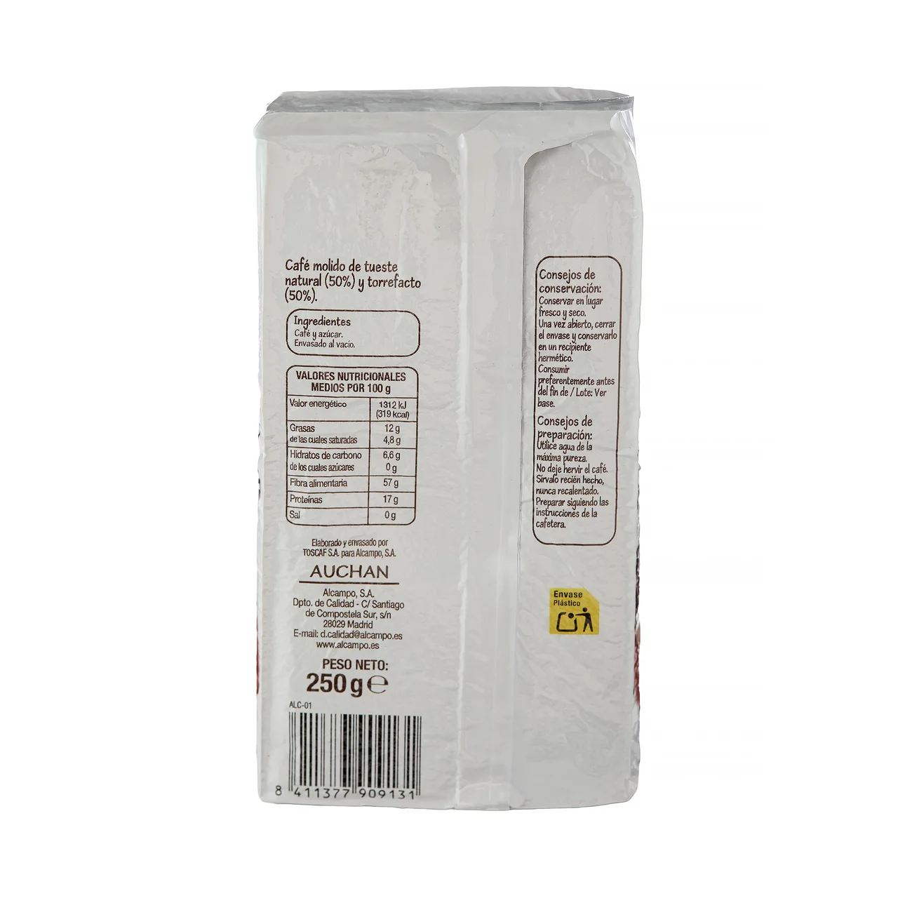 PRODUCTO ECONÓMICO ALCAMPO Café molido mezcla 250 g