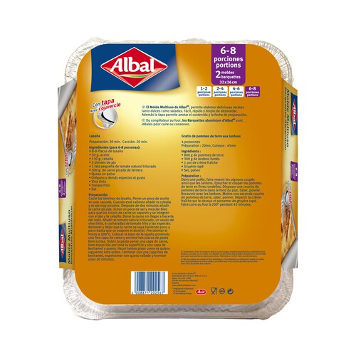 ALBAL Molde de aluminio para ensaladera ALBAL 2 uds.
