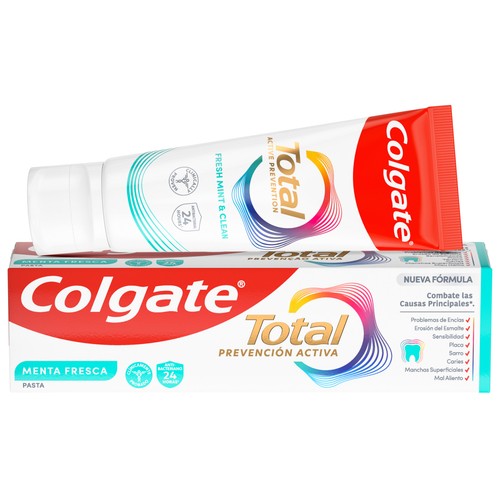 COLGATE Total prevención activa Pasta de dientes con sabor a menta fresca 75 ml.