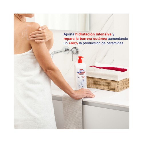 LACTOVIT Lactourea Leche copororal reparadora, para pieles secas y extra secas 800 ml.