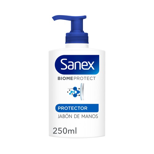 SANEX Biomeprotect Jabón de manos con textura crema, con Prebióticos y Probióticos 250 ml.