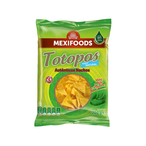 MAXIFOODS Nachos (sabor natural) MEXIFOODS TOTOPOS 200 g.