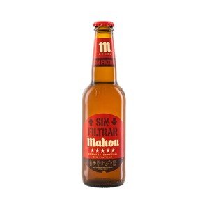 Imagen de MAHOU Cerveza 5 estrellas sin filtrar botella 33 cl.