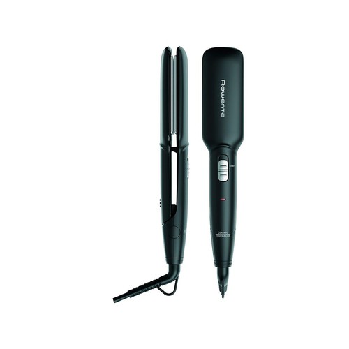 Plancha de pelo ROWENTA Express Style XL SF1920, max 210ºC, placas flotantes, cerámica con turmalina