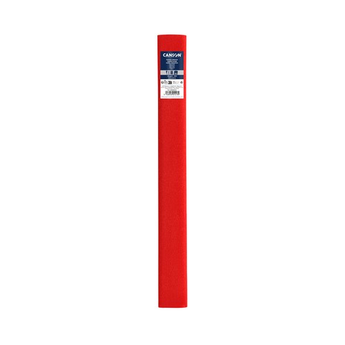 Rollo crespón 50x250 cm color rojo vivo. CANSON