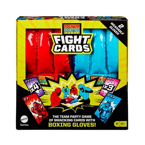 Juego de cartas de lucha Fight Cards, 2 guantes incluidos, MATTEL.