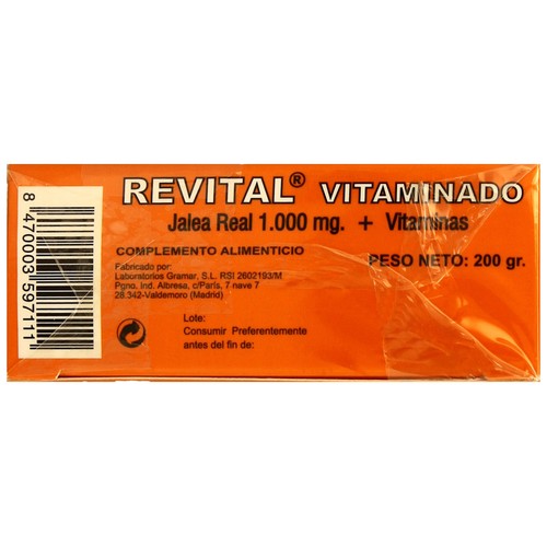 REVITAL Complemento alimenticio con jalea real y vitaminas REVITAL 20 uds 400 gr