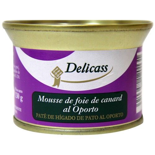 DELICASS Mousse de foie de hígado de pato al Oporto DELICASS 130 g,