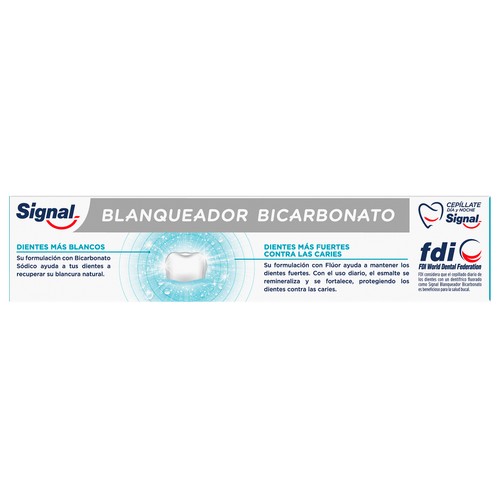 SIGNAL Pasta de dientes con flúor y minerales y acción blanqueante 100 ml.