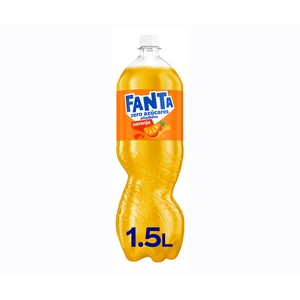 FANTA Refresco de naranja zero azúcares botella de 1.5 L