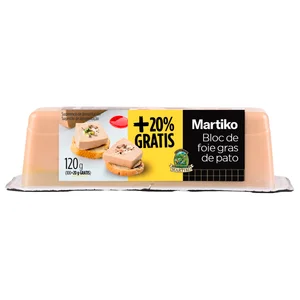 MARTIKO Block de foie gras de pato cocido 100 g.