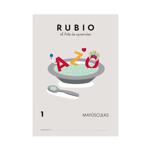 Cuadernillo de actividades de caligrafía, Mayúsculas 1, 3-5 años RUBIO.