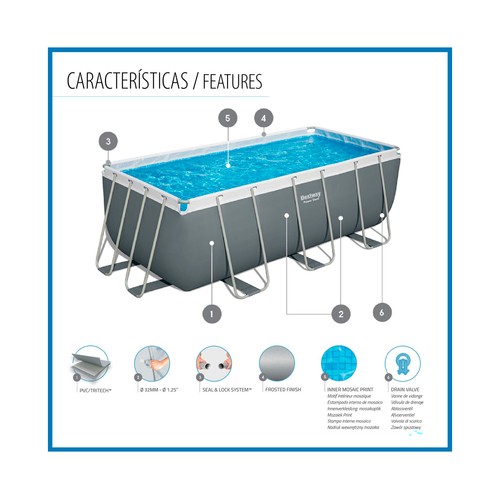 Piscina Steel Pro MAX, 412x201x122 cm. BESTWAY