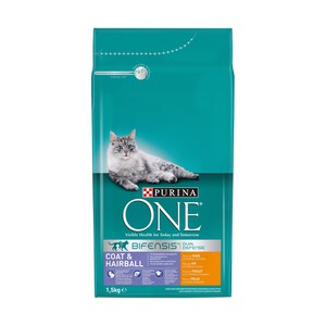 PURINA ONE Pienso para gato a base de pollo y cereales integrales PURINA ONE 1,5 kg.