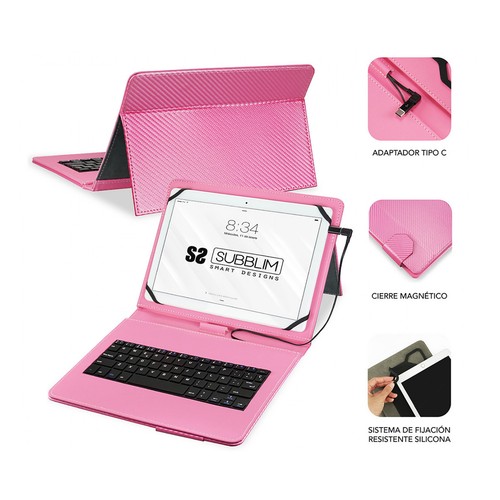 Funda universal para tablet hasta 10,1” con teclado, SUBBLIM Keytab Pro.