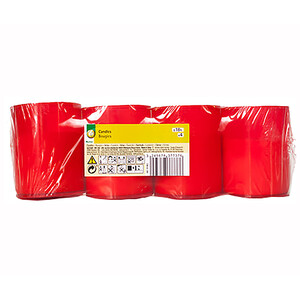 Imagen de Set velas rojas iluminarias, 4 unidades, SNC.