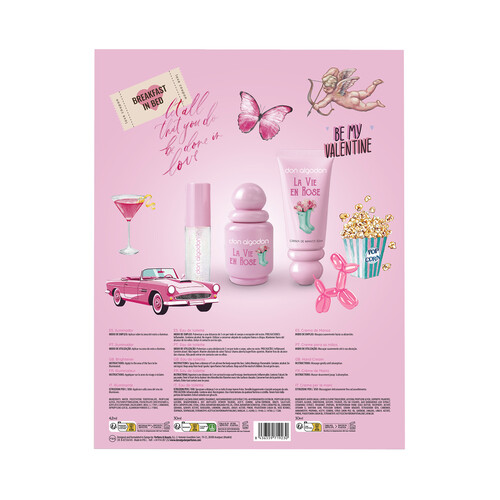 DON ALGODÓN La vie en rose Neceser para mujer con colonia