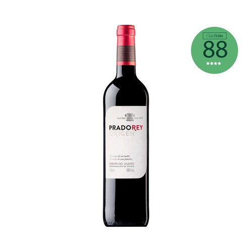 Vino tinto roble con denominación de origen Ribera del Duero PRADOREY Origen botella de 75 cl.