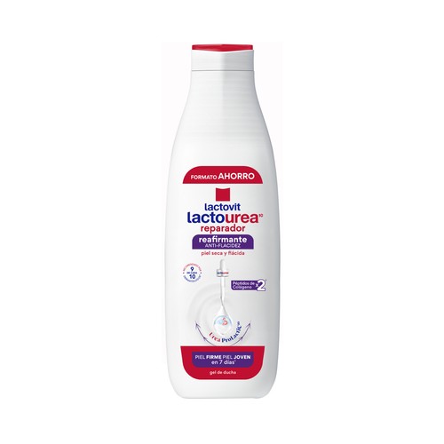 LACTOVIT Lactourea Gel de baño reparador y reafirmante para pieles secas y flácidas 750 ml.