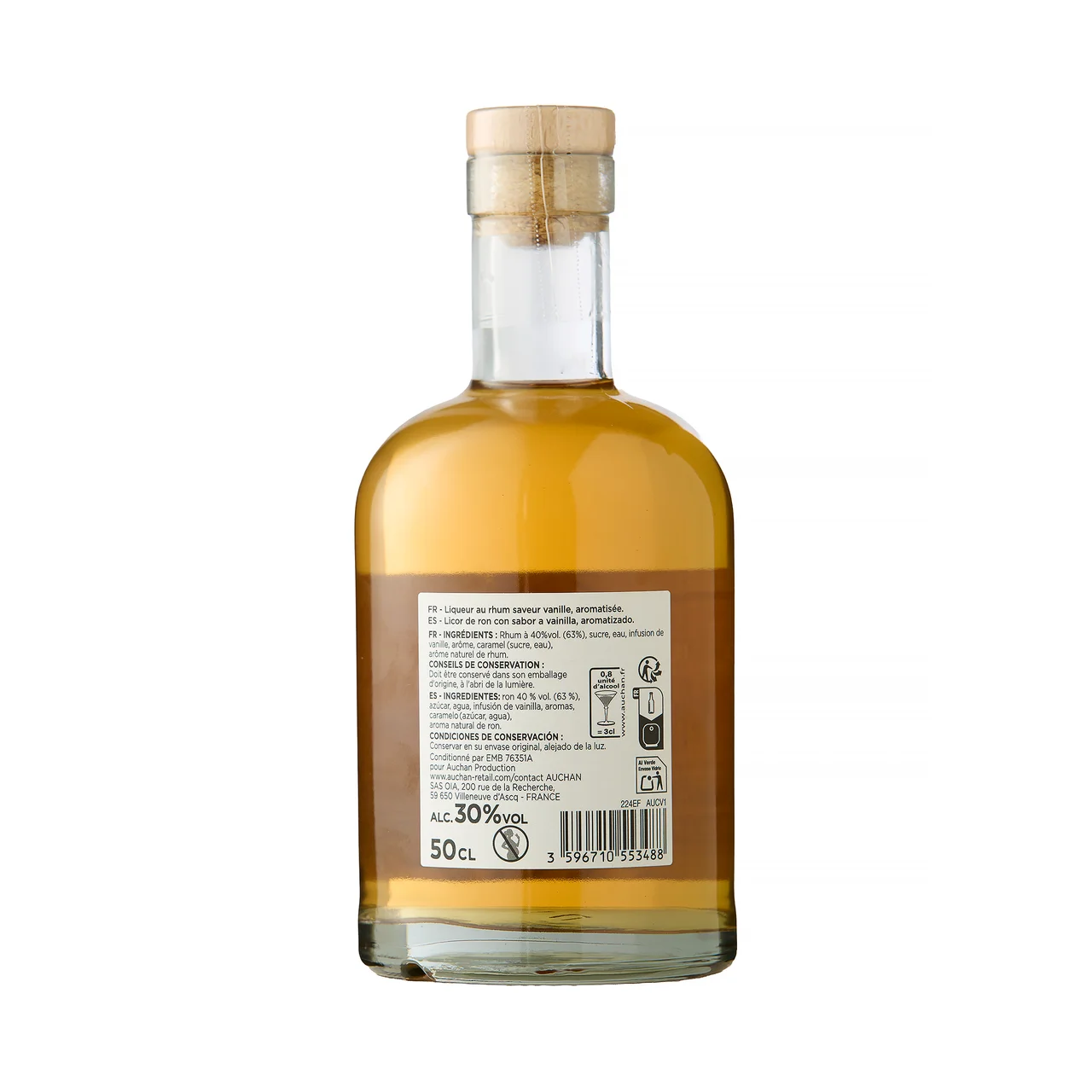 Arrangé Ron infusionado con vainilla y caramelo botella 50 cl