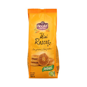 NOGLUT Mini roscos, sin gluten, SANTIVERI NOGLUT, 180 gramos.