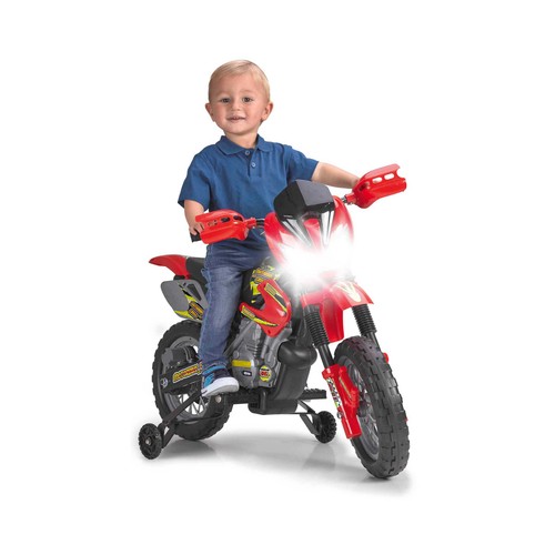 Moto con batería de 6V infantil, Motorbike Cross 400F, FEBER.