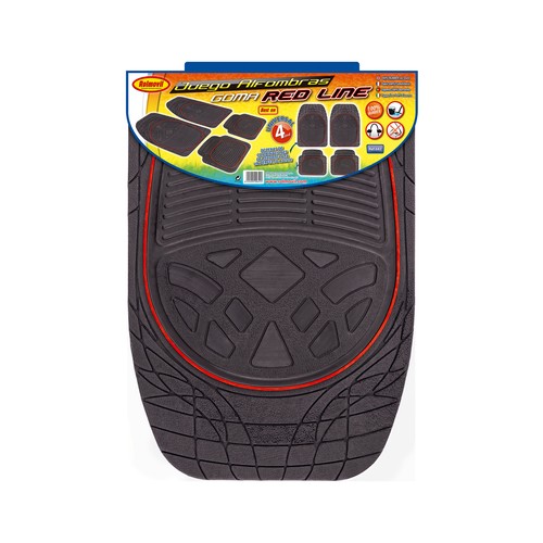 Juego de 4 alfombrillas universales de PVC de color negro, ROLMOVIL.