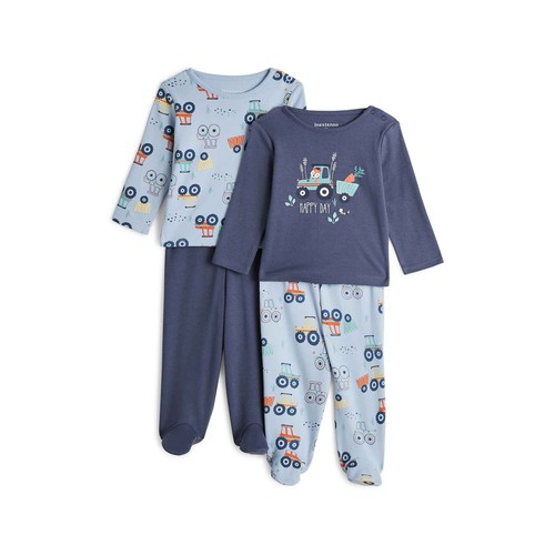 Lote de 2 pijamas de algodón para bebé IN EXTENSO, talla 80.