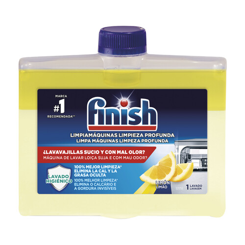 FINISH Limpiador para lavavajillas aroma limón FINISH 250 ml.