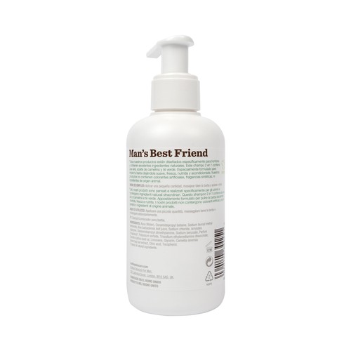 BULLDOG Champú para barba con aloe vera, camelina y té verde de origen natural BULLDOG 200 ml.